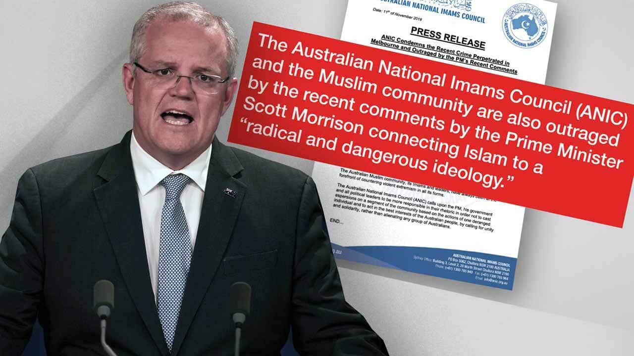 Australian National Imams Council has issued a statement condemning the PM's Bourke Street comments.