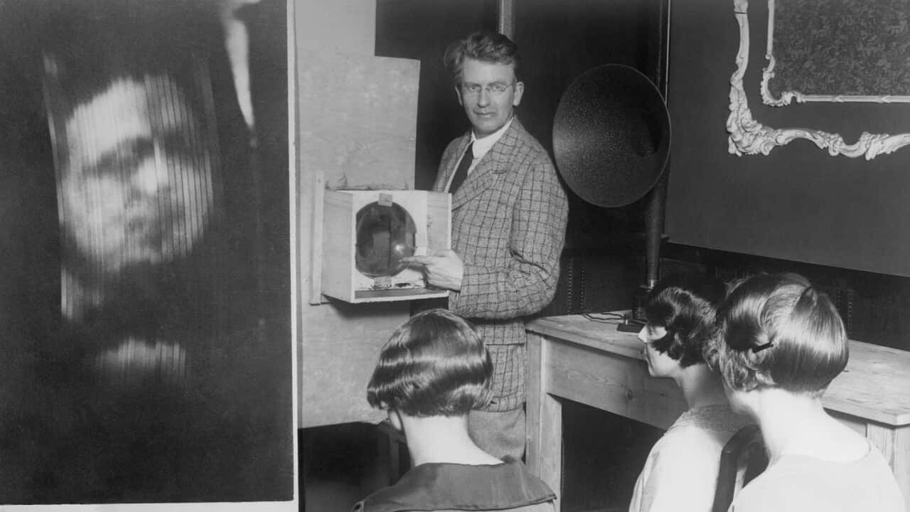 John Logie Baird Demonstrating Television
