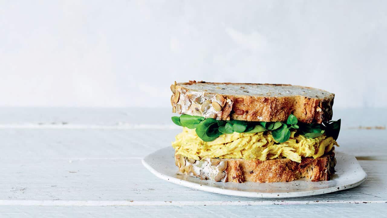 Coronation chicken sandwich