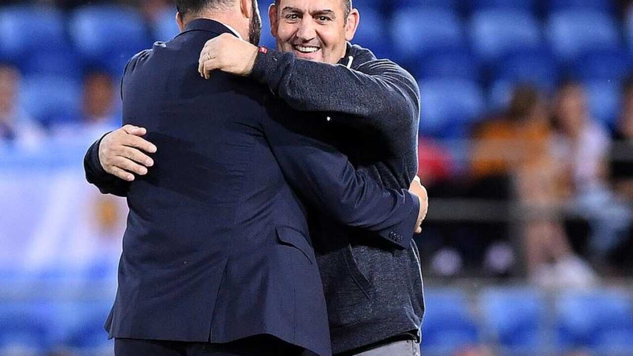 Mario Ledesma and Michael Cheika