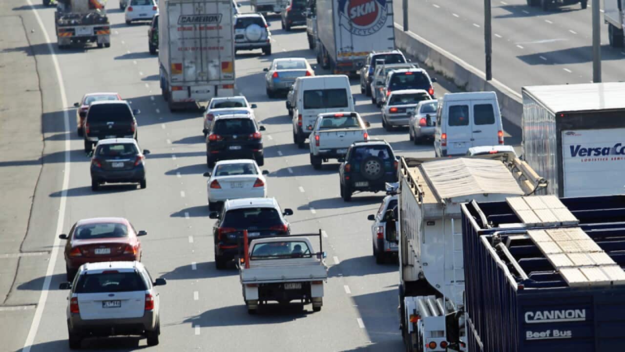 Traffic on a Melbourne freeway