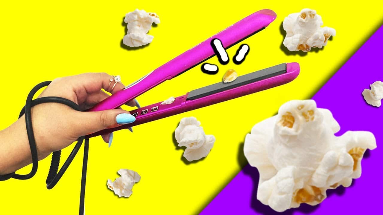 People are popping corn with their hair straightener and it's weird