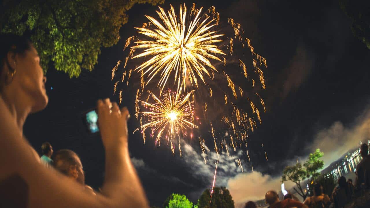 A representative image of people enjoying fireworks.