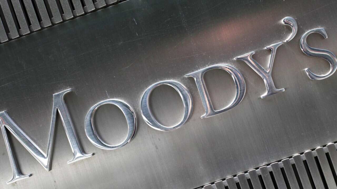 A sign for Moody's Corp