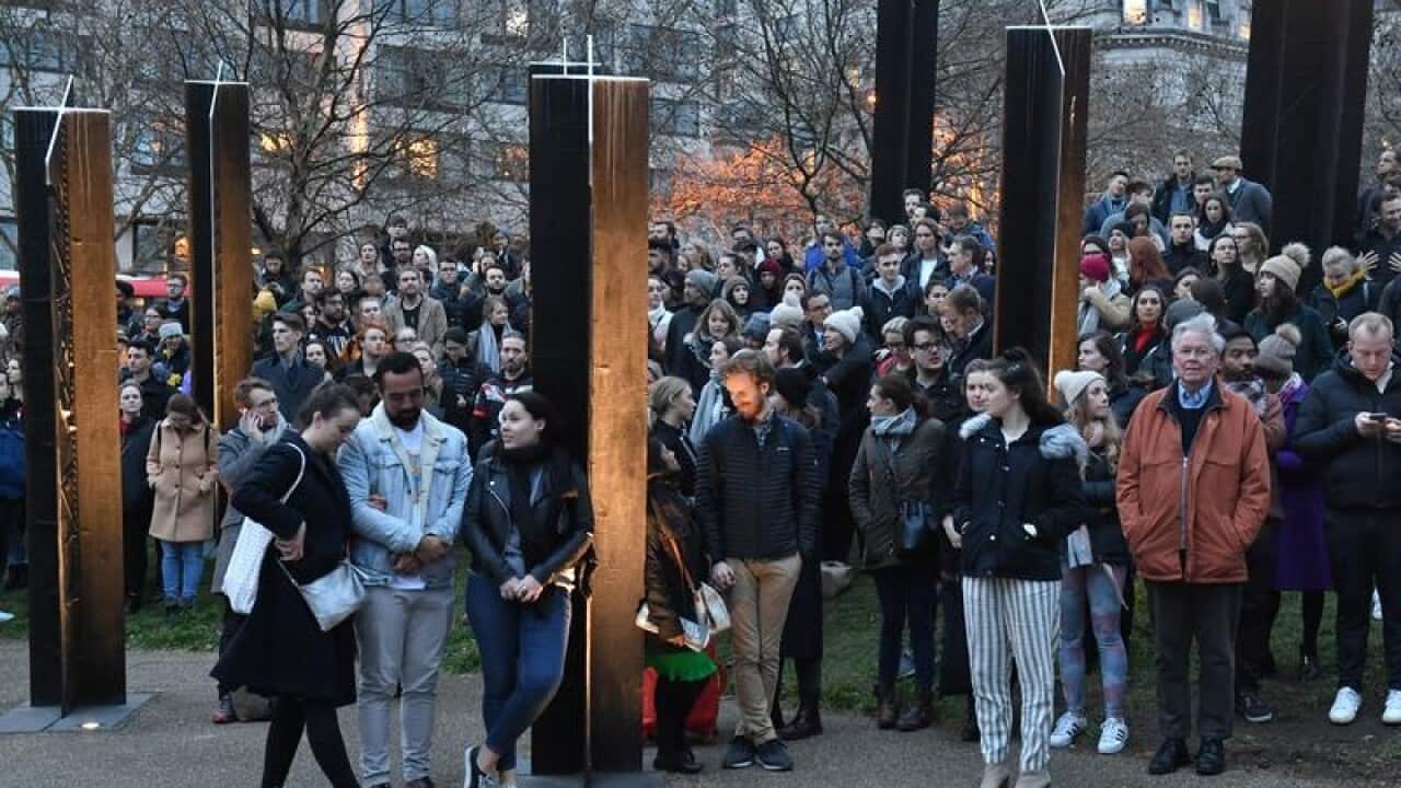 London vigil for NZ mosque attacks.
