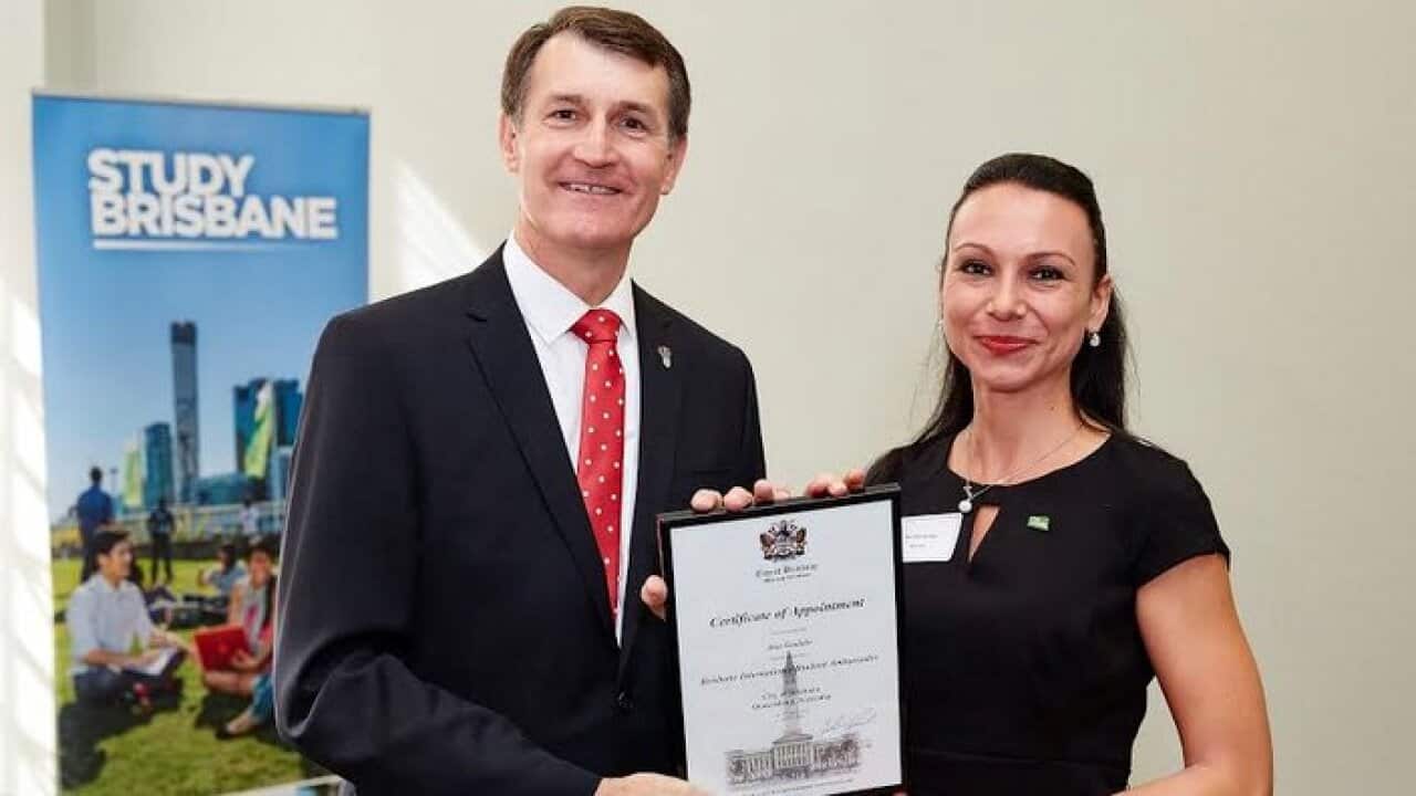 Ana Gudalo and Lord Mayor of Brisbane