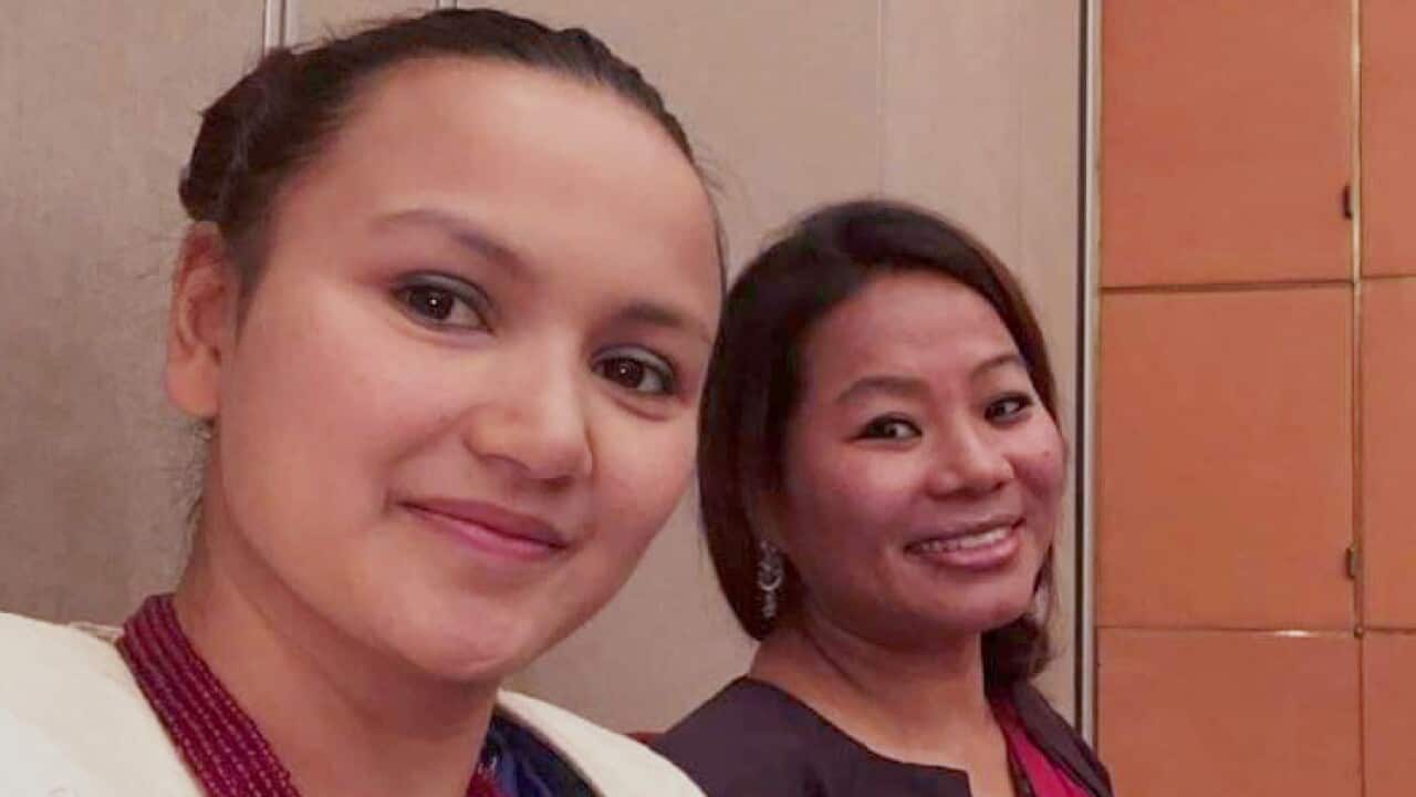 Maya Gurung (right) and Shailee Basnet (left)