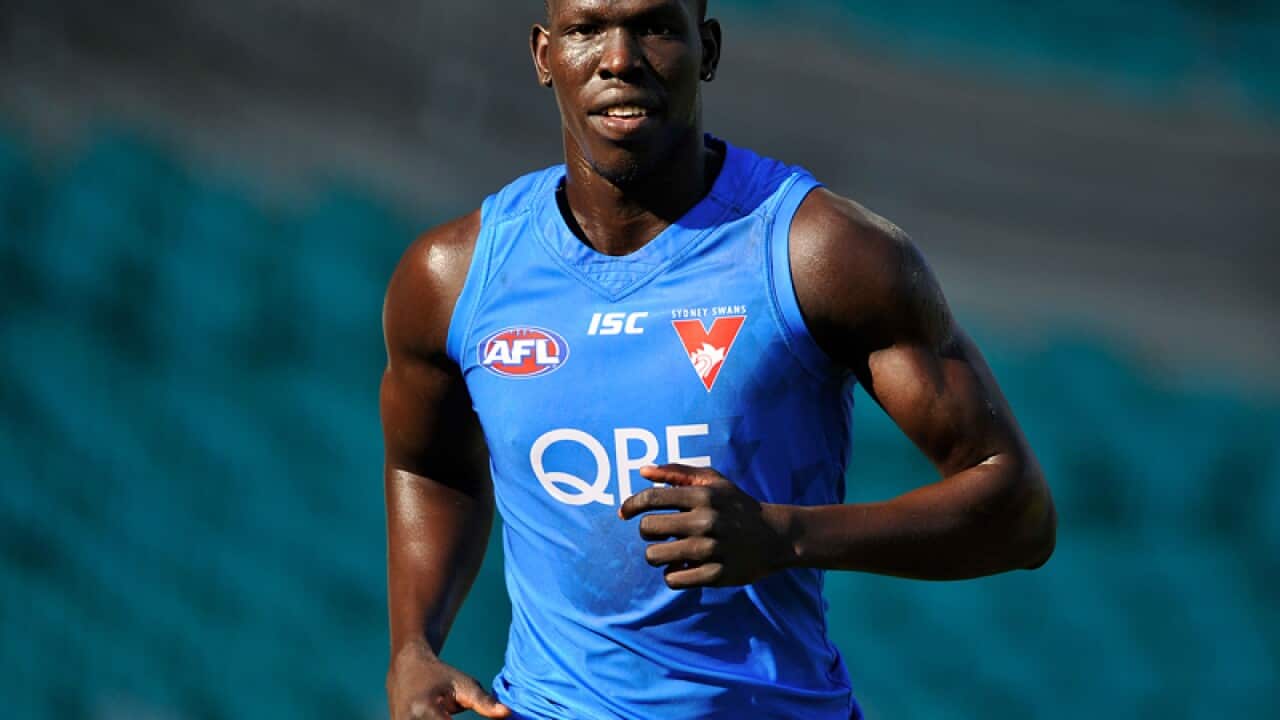 Sydney Swans AFL player Aliir Aliir