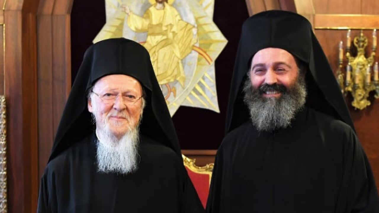 Ο Οικουμενικός Πατριάρχης κ. Βαρθολομαίος με τον Αρχιεπίσκοπο Αυστραλίας κ. Μακάριο