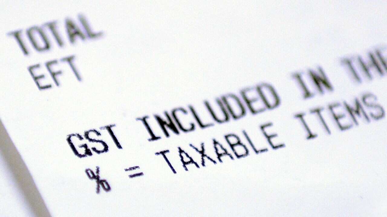 A GST component on a receipt