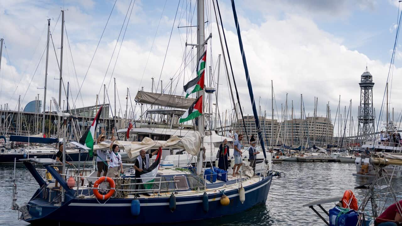 Global Sumud Flotilla departure from Barcelona