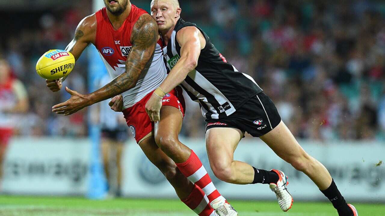 Lance Franklin of the Swans.