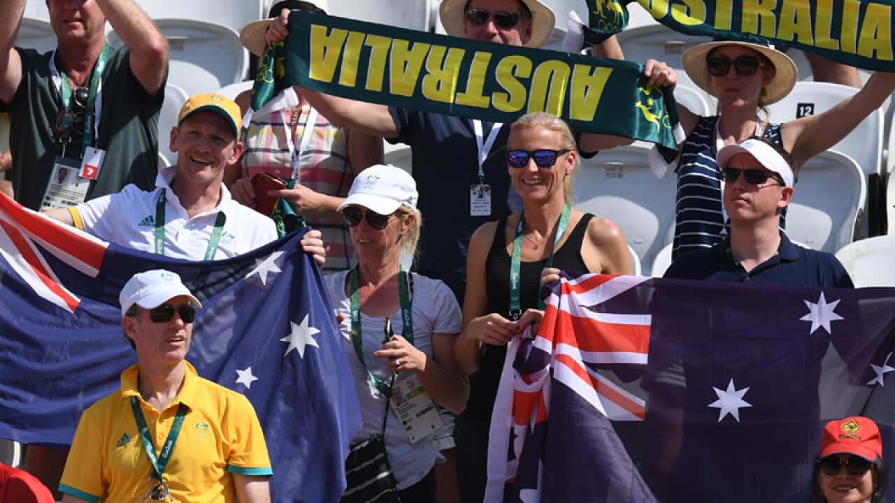 Australian supporters during the Olympics