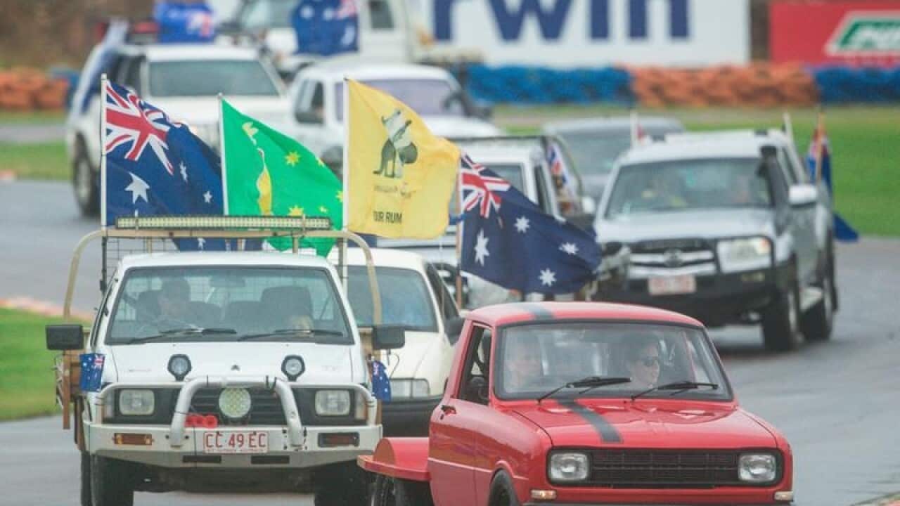 Australia Day Ute Run in Darwin.