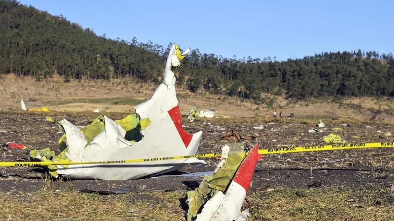 Ethiopian Airlines crash wreckage