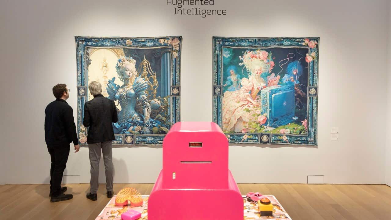 Preview of Christie's AI-generated art auction in New York