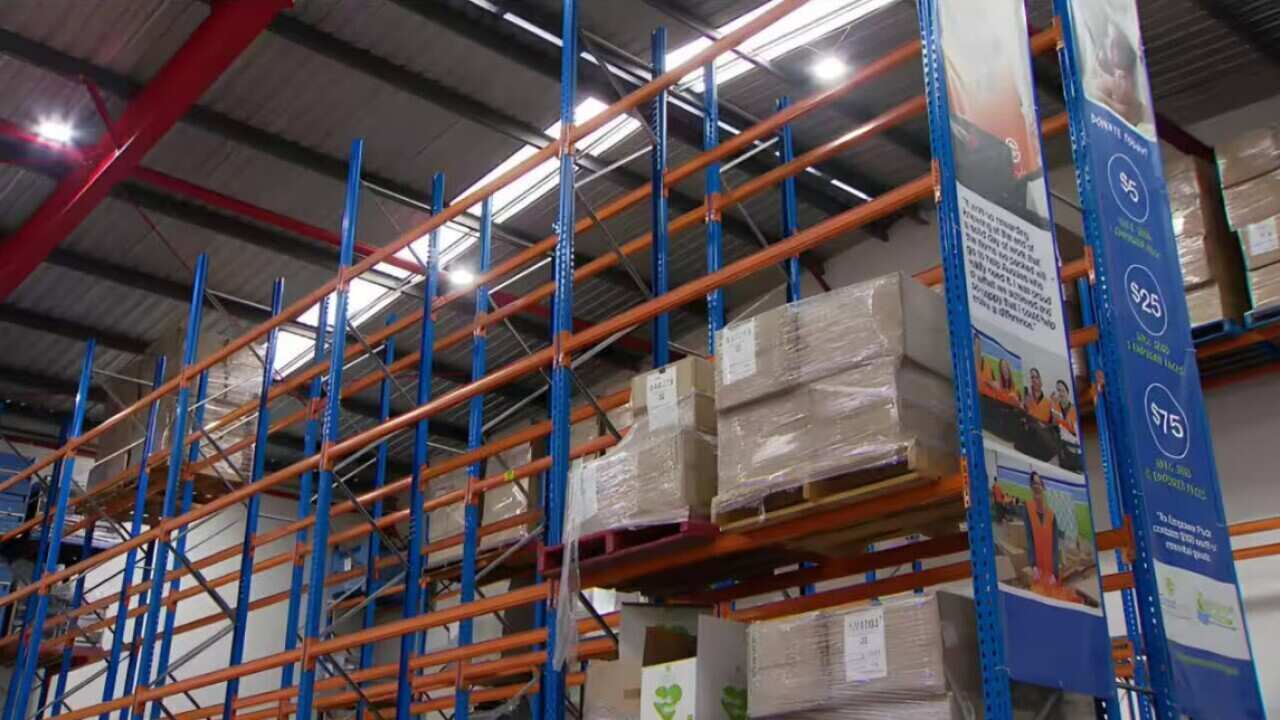 There are empty shelves at this charity's warehouse (SBS).jpg