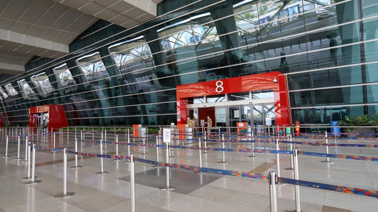 Indira Gandhi international airport used for the evacuations.India has started a very large scale of air evacuation operations for repatriation of stranded abroad passengers. (Photo by Amarjeet Kumar Singh / SOPA Imag/Sipa USA)