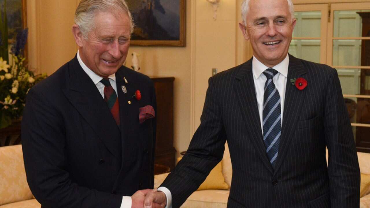 Britain's Prince Charles meets with Australia's PM Malcolm Turnbull