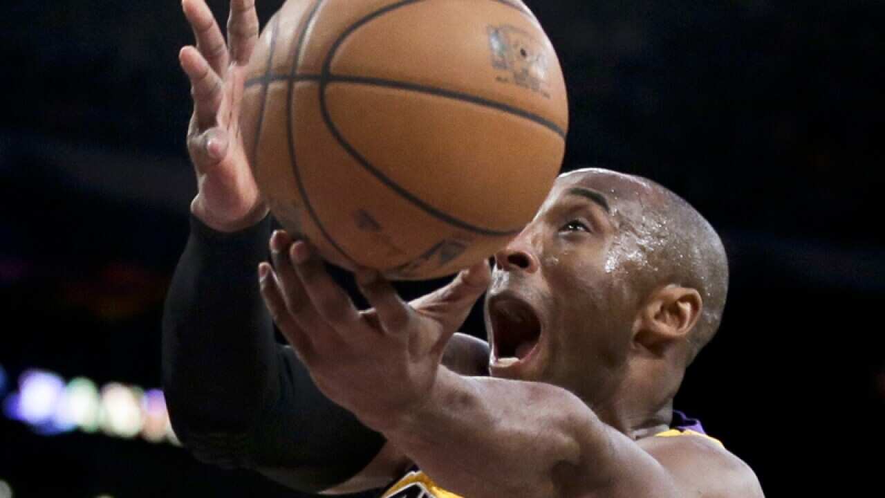 Lakers player Kobe Bryant in action during a game