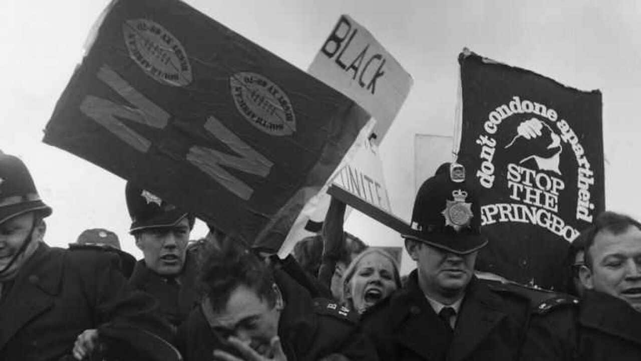 Anti-Apartheid protest in Sydney in 1971