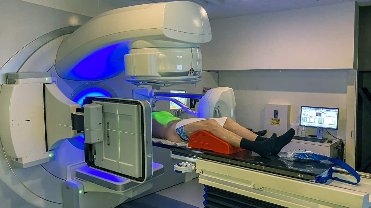 A man undergoing radiotherapy treatment for prostate cancer (Getty)