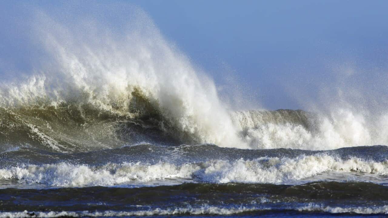 North Sea - waves and surf caused by autumn storm (AAP/Mary Evans/Ardea/Duncan Usher) | NO ARCHIVING, EDITORIAL USE ONLY