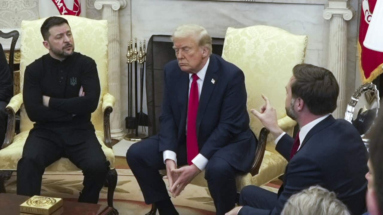 Donald Trump and Volodymyr Zelenskyy at the Oval Office