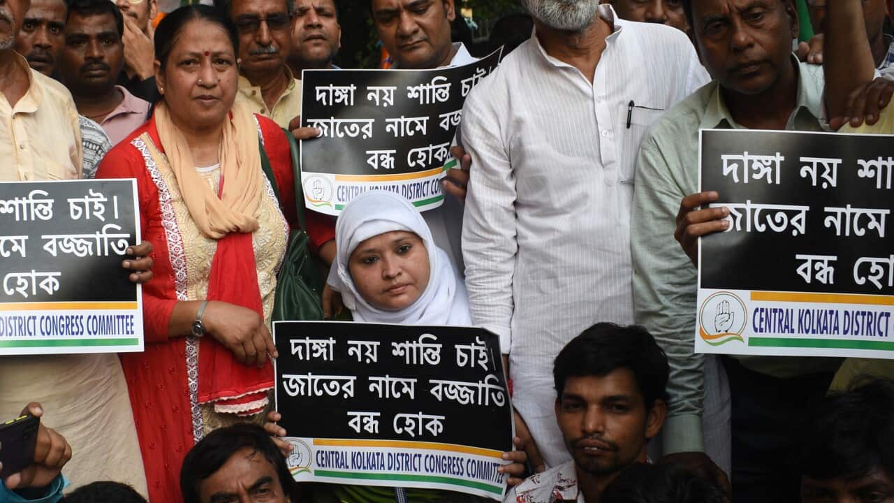 India: Protest of National Congress activists in Kolkata