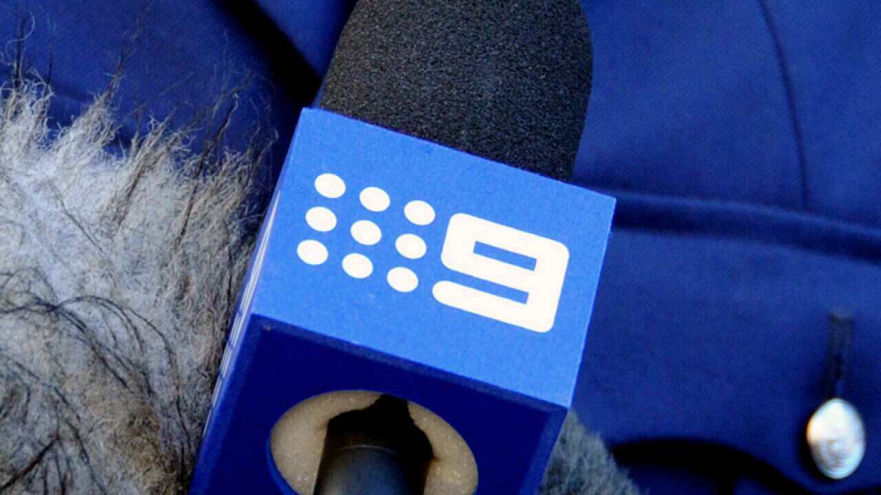 A Nine Network microphone