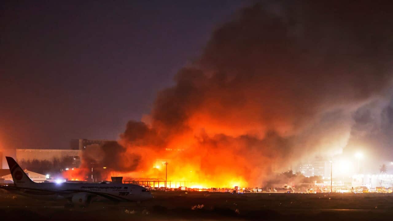 APTOPIX Bangladesh Airport Fire