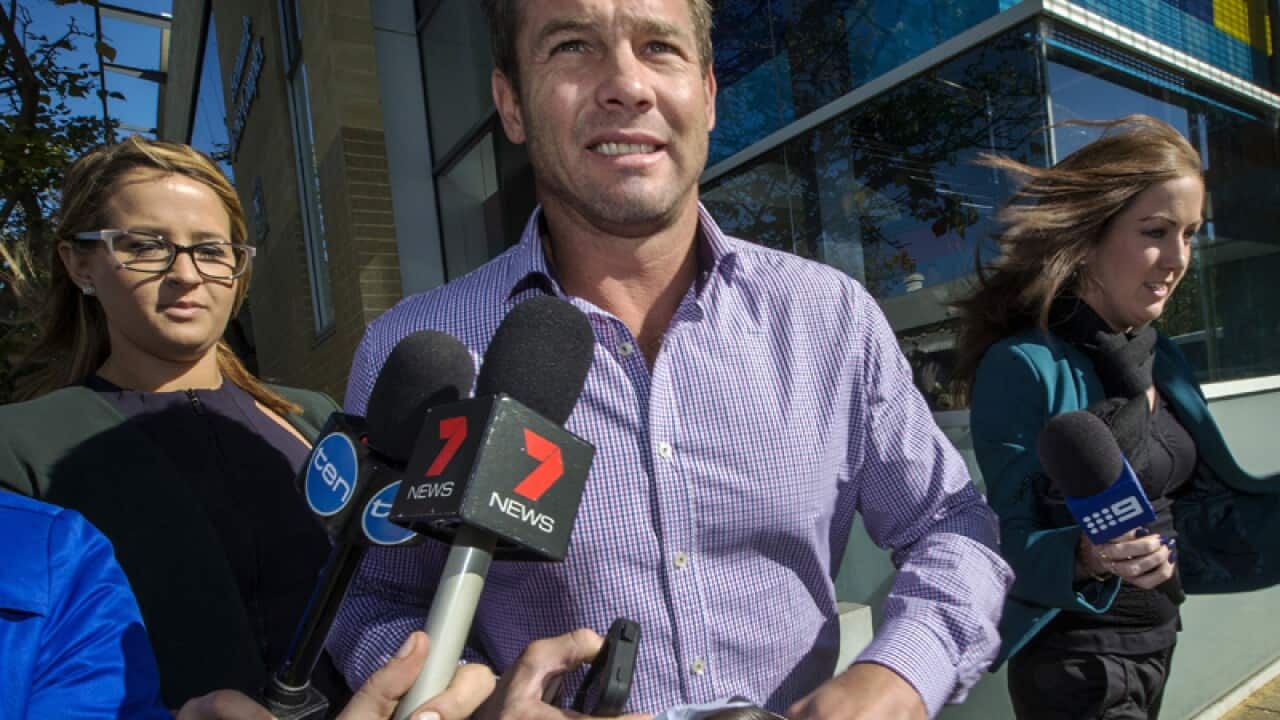 Ben Cousins leaves the Fremantle Justice Complex