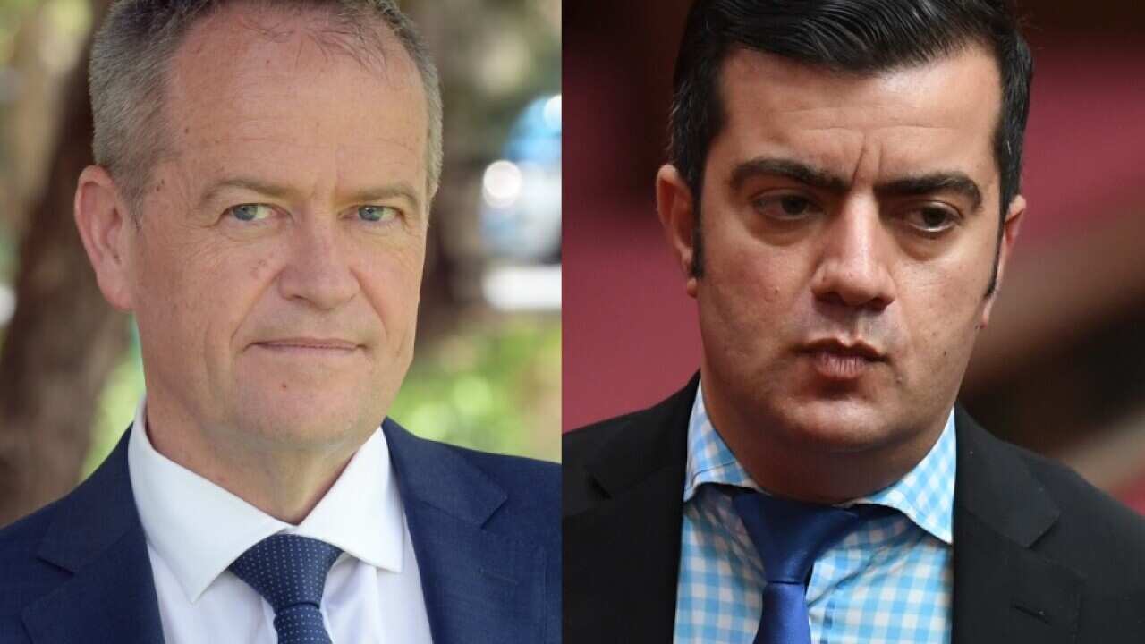 File image of Labor leader Bill Shorten and Labor Senator Sam Dastyari (AAP)