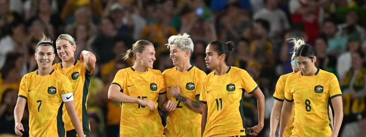 The Matildason the field at Docklands Stadium in Melbourne