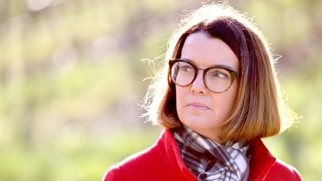Senator Anne Ruston is seen during a visit to Applelinna Orchards in the Adelaide Hills, Sunday, June 28, 2020. (AAP Image/Kelly Barnes) NO ARCHIVING
