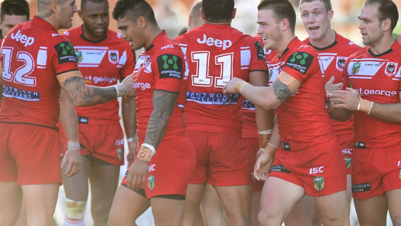 Dragons players celebrate