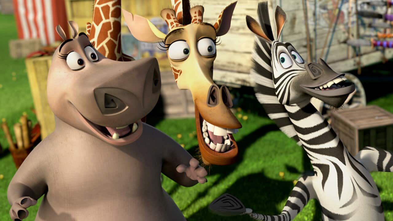 Characters from the DreamWorks Animation movie Madagascar