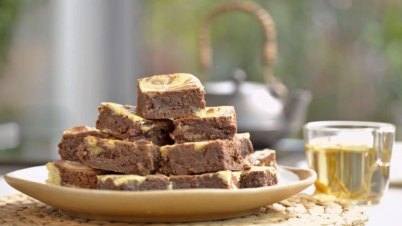 Jasmine tea brownie