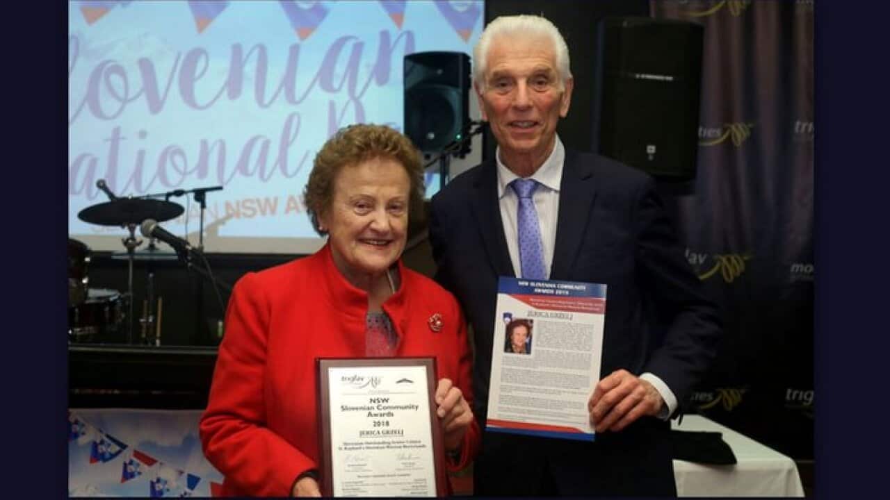 Jerica Grželj with Nick Lalich, State MP for Cabramatta