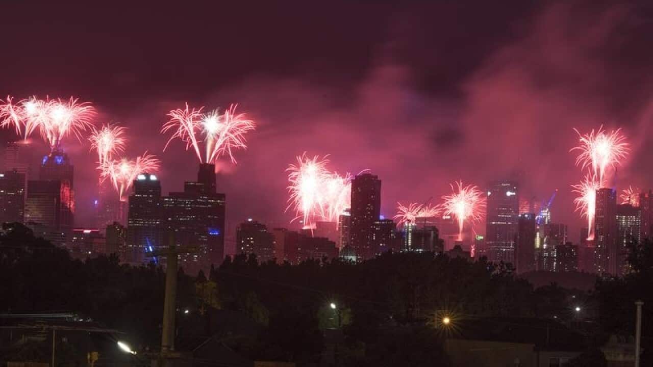 Last year's New Year's Eve fireworks in Melbourne.