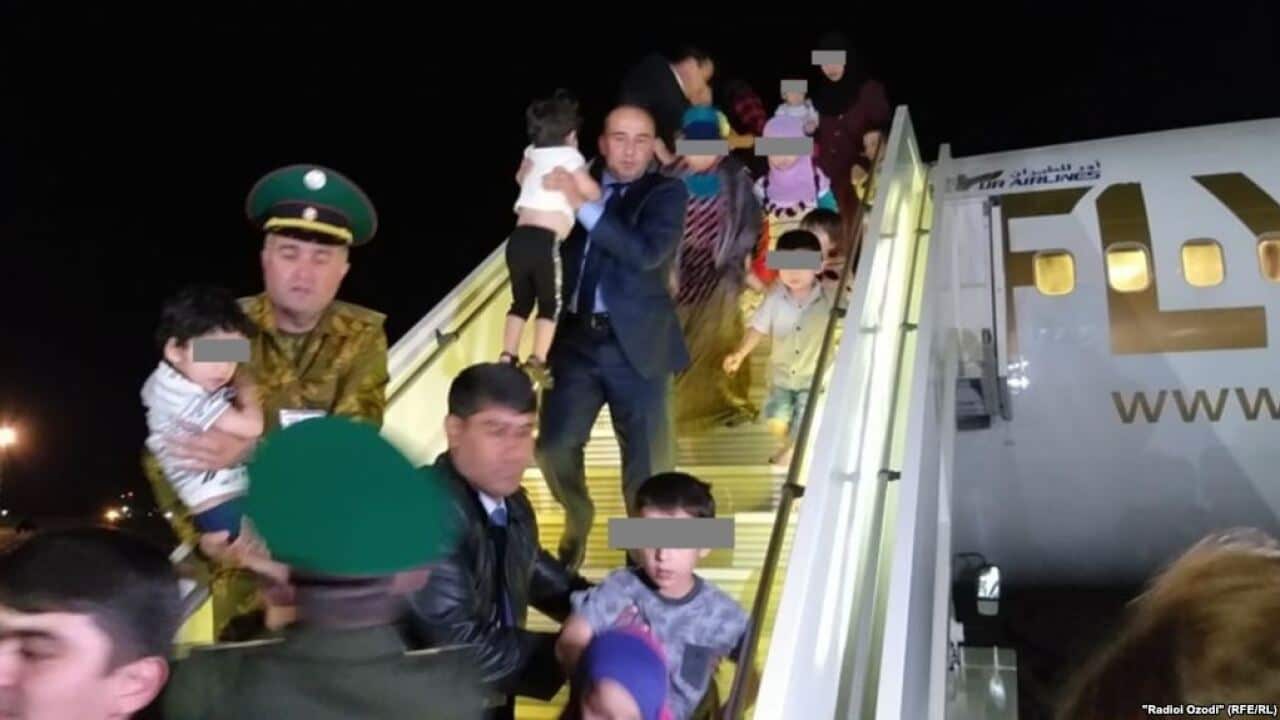 Dozens of children of women imprisoned in Iraq for joining IS have been returned to family members in Tajikistan