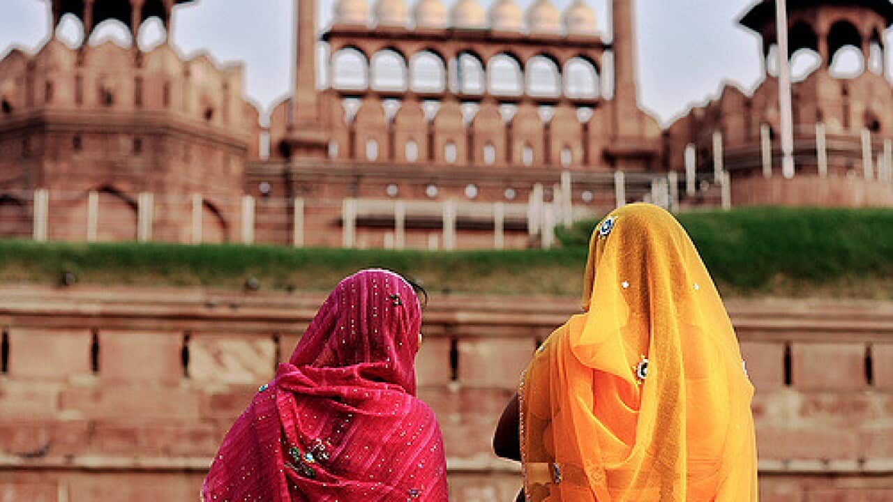 Indian women in saris