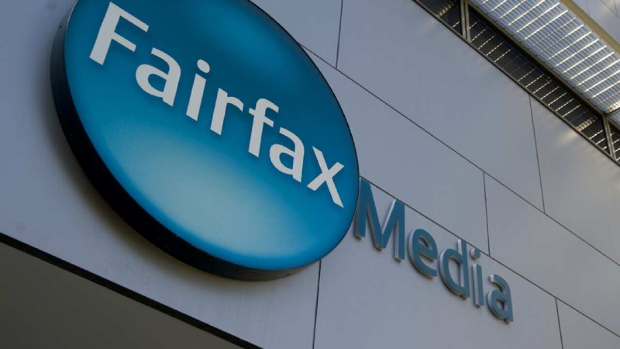 Fairfax Media logo on building.