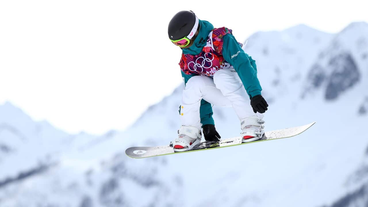 Torah Bright in the Women's Snowboard Slopestyle Finals during day two of the Sochi 2014 Winter Olympics getty.jpg