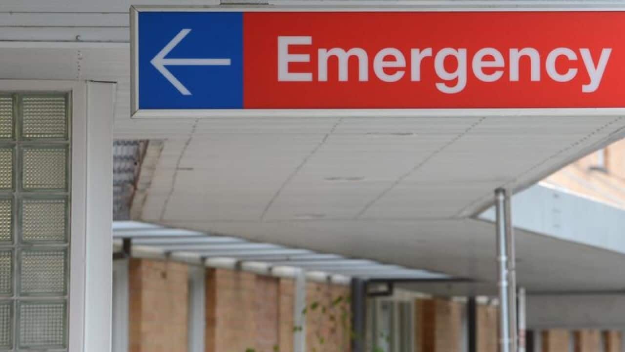 An emergency department sign