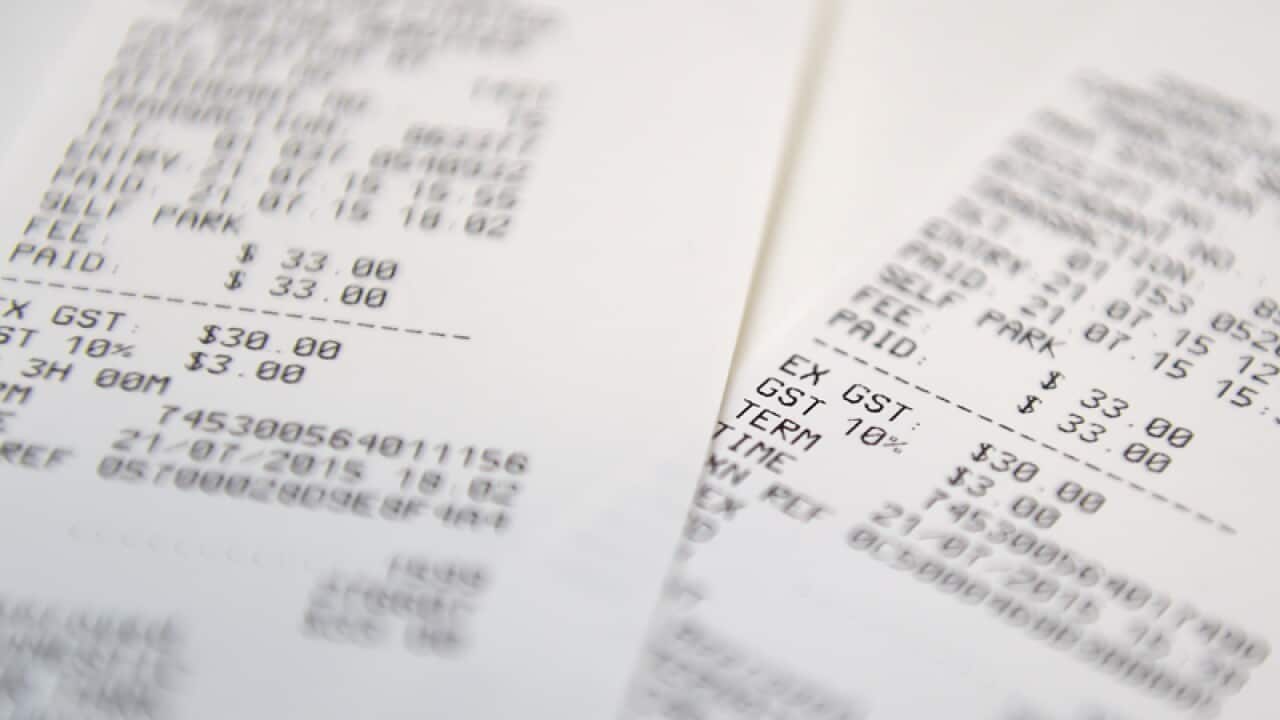 GST paid indications on receipts