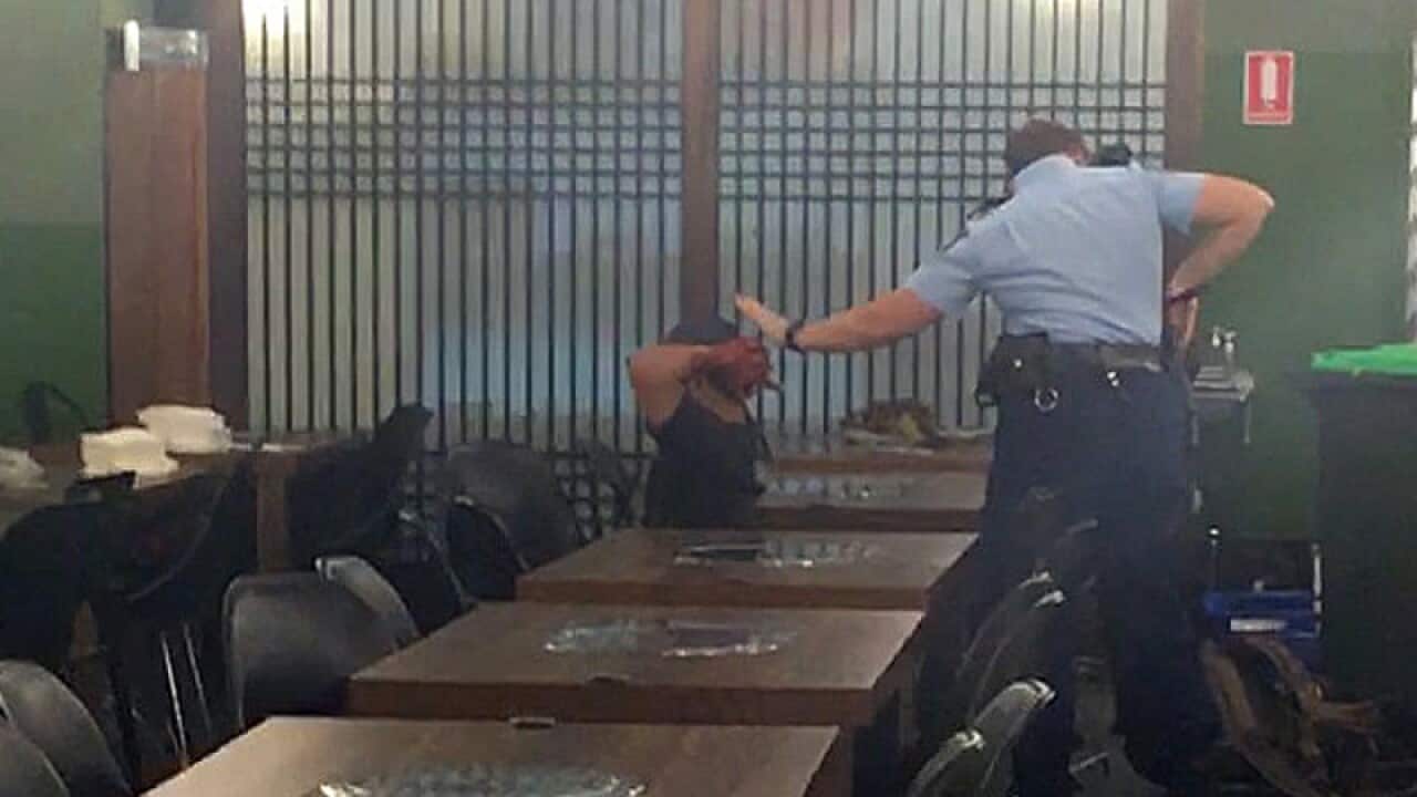 A man is arrested following a knife attack