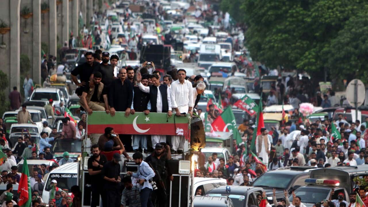 Pakistan's former Prime Minister and current head of opposition party Pakistan Tehreek-e-Insaf (PTI),