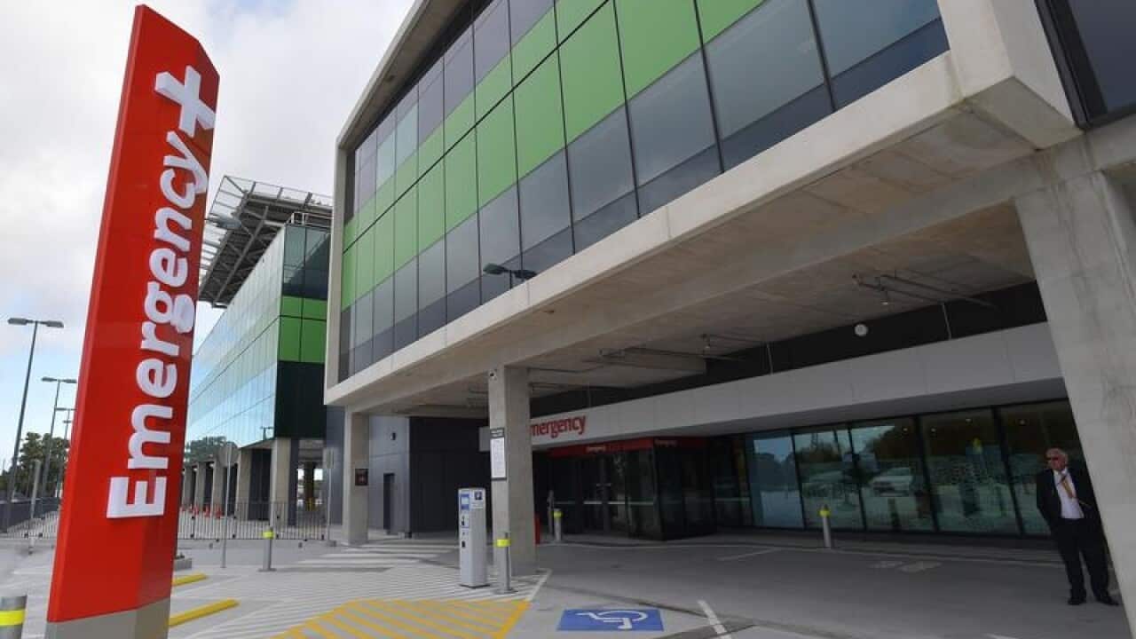 A file image of the emergency entrance to Royal Adelaide Hospital.