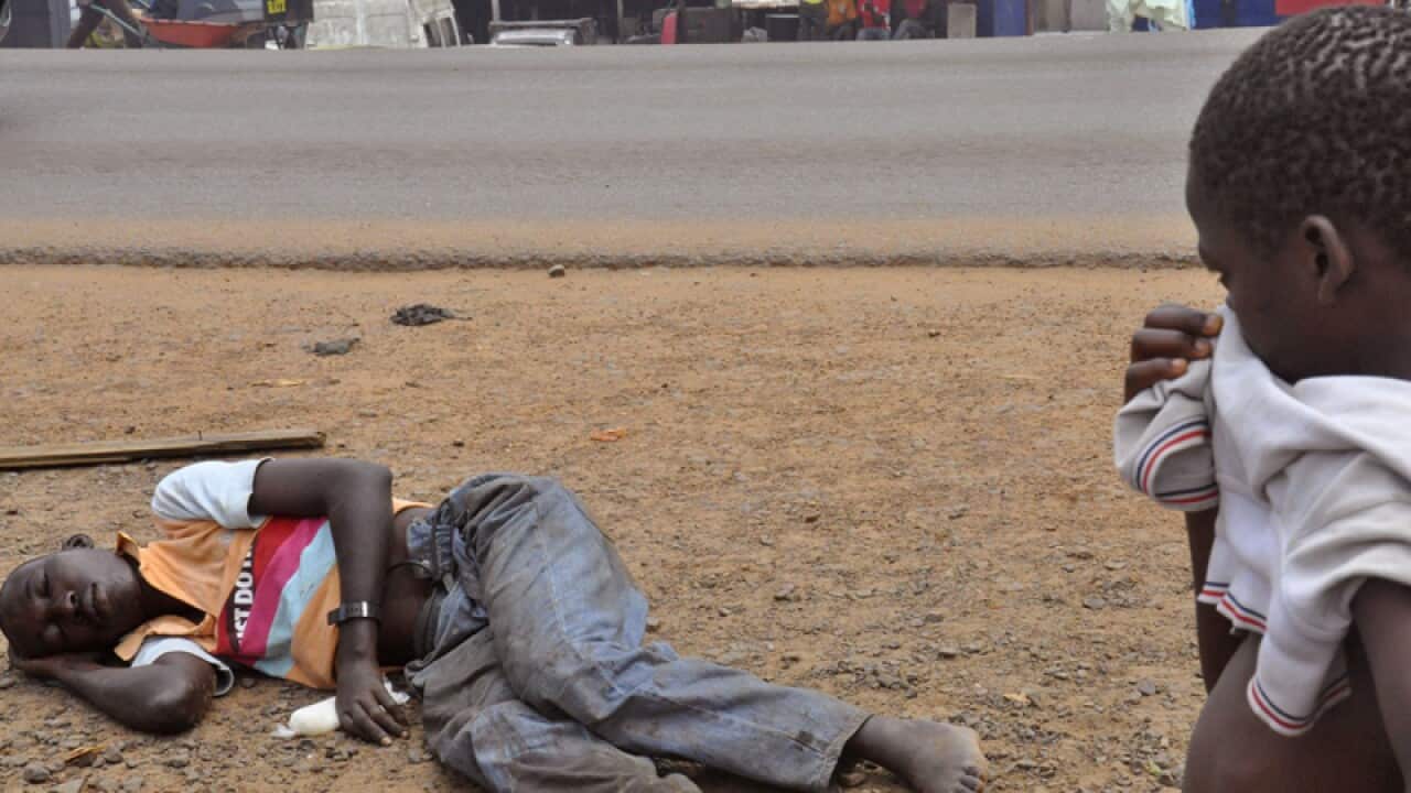 man  suspected of suffering from the Ebola virus